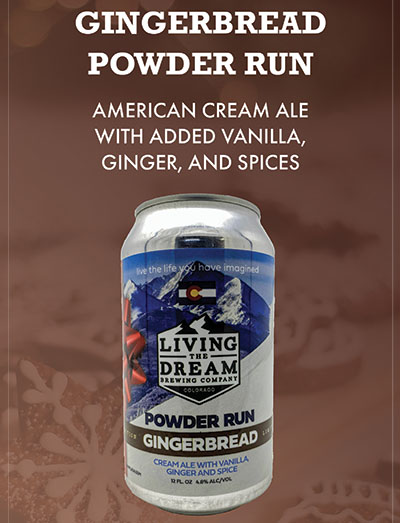 Gingerbread Powder Run Cream Ale in a can